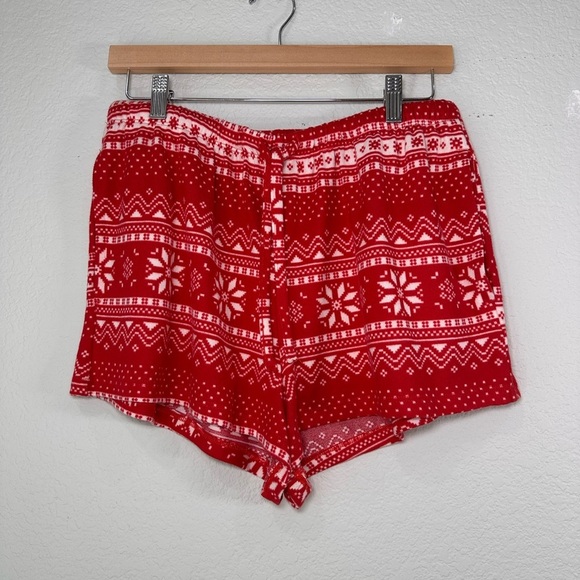 Abound Red Patterned Women's Pajama Set Size M - Picture 2 of 5